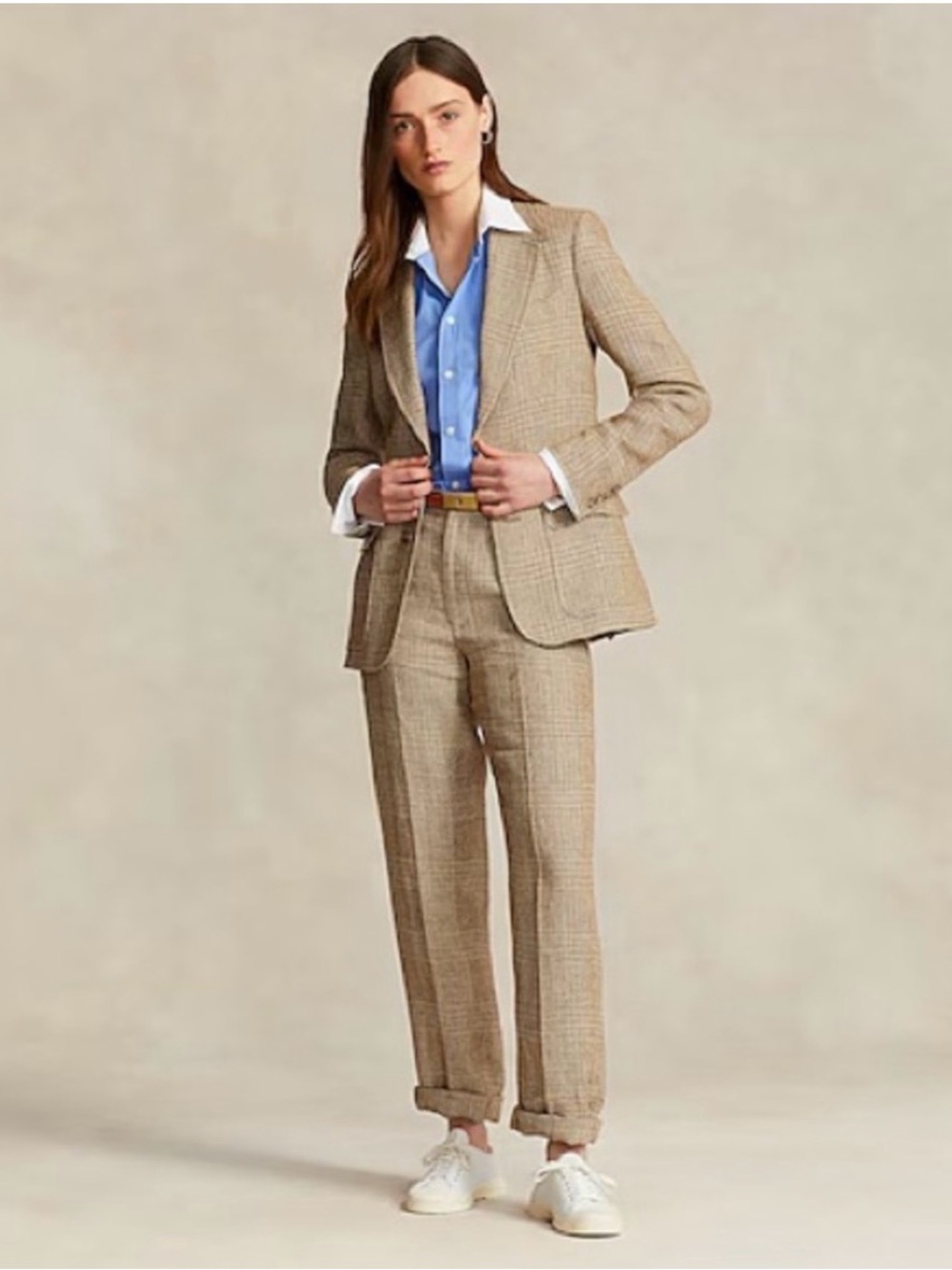 Polo by Ralph Lauren Tan Plaid Trousers